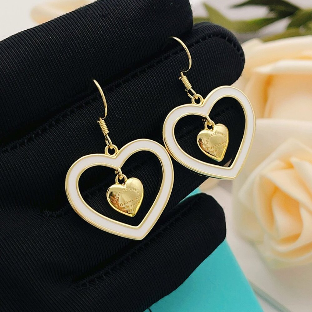 Tiffany & Co. Heart-Shaped Pendant Earrings - Picture 4 of 5